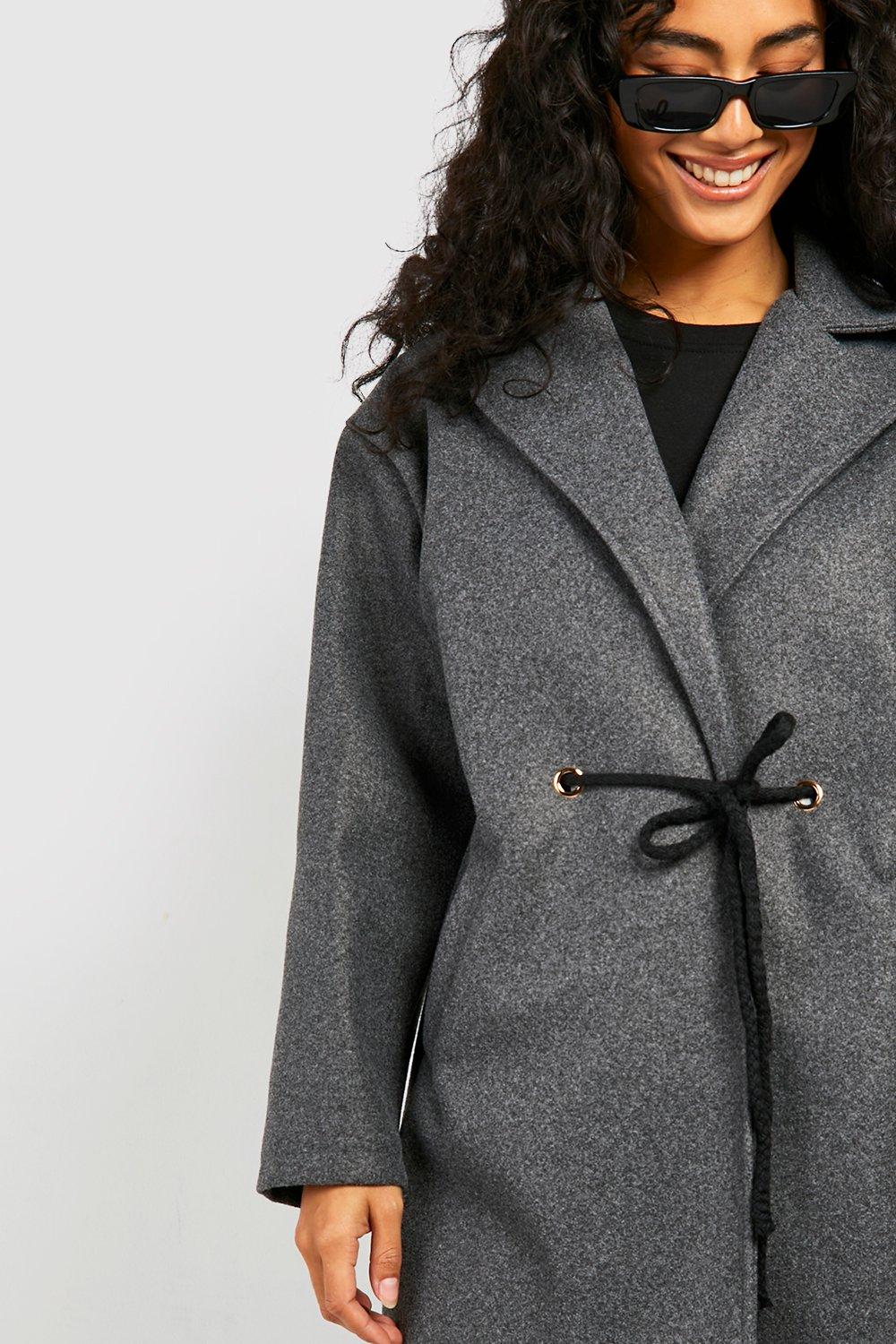 Boohoo wool hot sale look coat